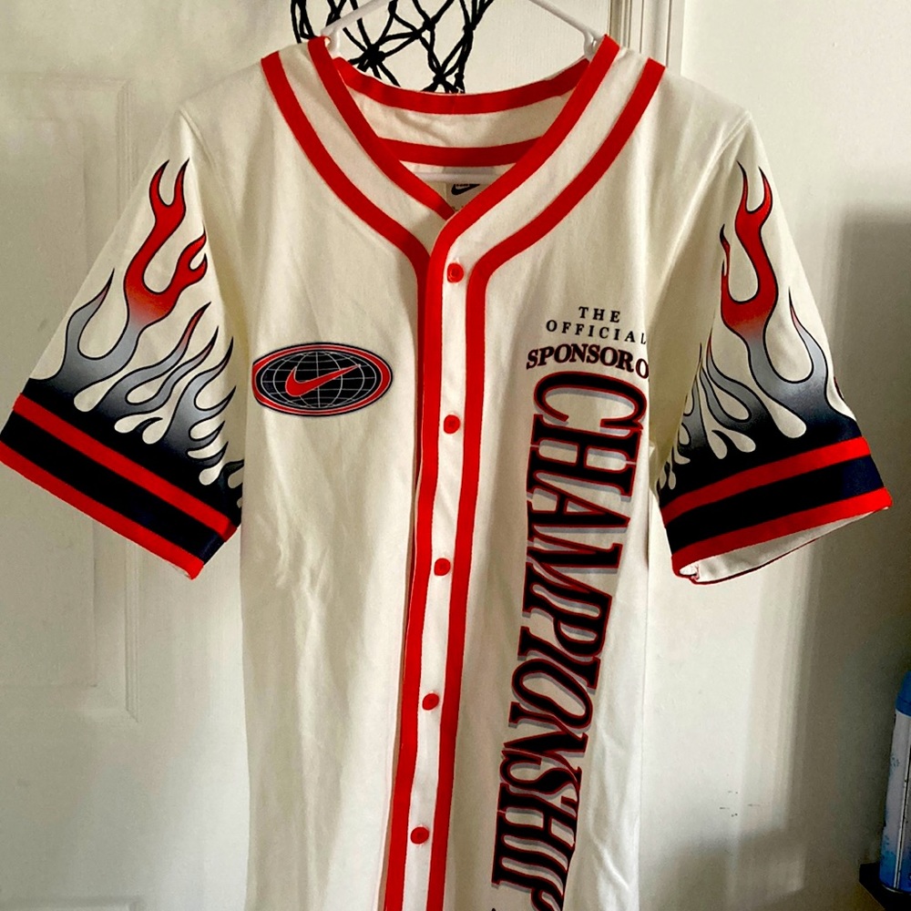 Nike championship athletes button down shirt